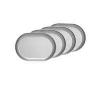 Platos poco profundos de acero inoxidable 304 para cocinar y servir con textura para cocinar y servir 4 unidades de usos multifuncionales reutilizables para cocina y comedor