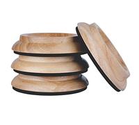 Platos protectores de madera para patas de piano KingPoint (juego de 4 unidades), Oak natural