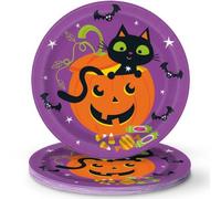 Platos redondos de gato y calabaza - 8 piezas