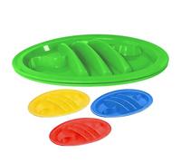 Platos Taco - Soporte para servir de 4 piezas con divisores - Cuencos reutilizables para tacos | Para cenas, cocina, boda, almuerzo, celebración, restaurante comercial