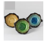 Platos Vajilla Cuenco de cerámica esmaltada, cuenco en forma de hoja, ensaladera, cuenco japonés de porcelana, cuenco for aperitivos Reutilizable