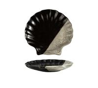 Platos Vajilla Plato de concha de cerámica, plato de pastelería for el hogar, plato de caramelo chino, plato de inmersión Retro Reutilizable(E)