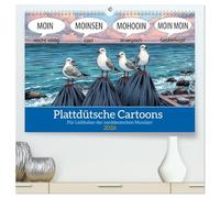 Plattdütsche Cartoons (hochwertiger Premium Wandkalender 2026 DIN A2 quer), Kunstdruck in Hochglanz: Für Liebhaber der norddeutschen Mundart
