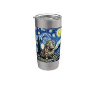 Platypus Van Gogh Starry Night Pintura Arte Vaso térmico de acero inoxidable de doble pared
