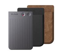 Plaud Note Grabadora de Voz IA con Funda Negro y Marrón Transcribe Resume Transcripción IA, Soporta 112 Idiomas Control de Reunión con App Genial para Lección Llamada Entrevista Charlas Clases