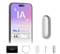 Plaud NotePin Grabadora de Voz con IA, Control por App para Tomar Notas, transcripción y Resumen con IA, soporta 112 Idiomas, 64 GB, grabadora de Audio para conferencias, reuniones, Plata Lunar