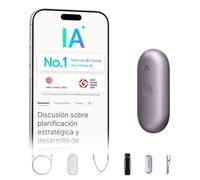 Plaud NotePin S Grabadora de Voz IA con botón de grabación táctil Transcripción IA Resúmenes Tomar Notas Transcripción Resumen IA para Reuniones Entrevistas Charlas Clases con 4 Accesorios