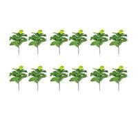 Plawee 12 Piezas de Hoja de Violín Artificial Higuera de 19,6 Pulgadas Plantas de Imitación Ficus Arbusto Verde para la Decoración del Patio de la Boda Al Aire Libre