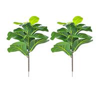 Plawee 2 Piezas de Hoja de ViolíN Artificial Higuera de 19,6 Pulgadas Plantas de ImitacióN Ficus Arbusto Verde para la DecoracióN del Patio de la Boda Al Aire Libre