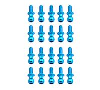 Plawee 20Pcs M3 Tornillos de Cabeza Esférica Hexagonal de Metal para Tt01 Tt02 D5 1/10 RC Drift Car Repuestos Universal, Azul