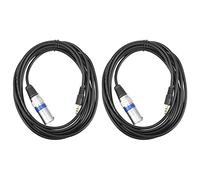 Plawee 2piezas 3.5mm Stereo Jack Plug A 3 Pin XLR Cable Macho Micrófono Grabación de Audio