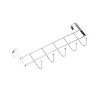 Plawee 5 sobre la Puerta Hogar BañO Cocina Abrigo Toalla Loop Hanger Rack Holder Estante, Plata