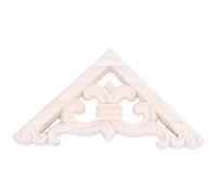 Plawee 8X8Cm Tallado en Madera Esquina Onlay Apliques DecoracióN Muebles Sin Pintar CalcomaníAs Diagonales