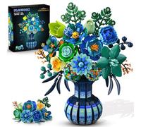 PLAXSOON Set de Construcción Flores con Jarrón, Colección Botánica de Bloques para el Día de San Valentín, 1309 PCS Kit Bonsái de Pavo Real para Decoración del Hogar, Regalo para Mujeres y Niñas 12+