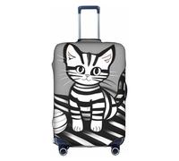 Play Ball Kitty - Funda para equipaje lavable, resistente a los arañazos, para equipaje de 18 a 32 pulgadas, Blanco, M