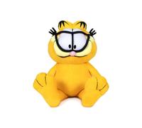 Play by Play Garfield Emoji Cute - Peluche de gato sentado de la película The Garfield Movie, altura 20 cm (16 cm sentado) (gafas)