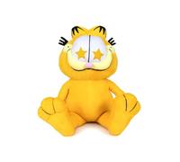 Play by Play Garfield Emoji Cute - Peluche de gato sentado de la película The Garfield Movie, altura 20 cm (16 cm sentado) (estrella)