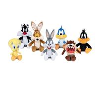 PLAY BY PLAY-LOONEY TUNES PELUCHE SOFT SENTADO 7MODELO 30CM,PIOLIN AMARILLO,TAZ MANIA MARRON PERRO,CORRECAMINA AZUL,BUGS CONEJO GRIS,SIVIE NEGRO LOBO,PATO LUCA NEGRO,ORGINALES, REGALO,COLECCION,