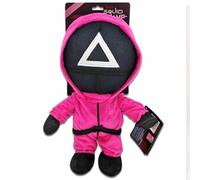 Play by Play Squid Game - Peluche de guardián de peluche con chaqueta rosa, detalles bordados, artículo con licencia original, varios símbolos a elegir (triángulo)