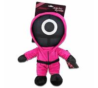 Play by Play Squid Game - Peluche de peluche (28 cm, con chaqueta rosa, detalles bordados, artículo con licencia original, varios símbolos a elegir (círculo)