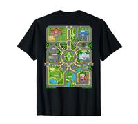 Play Cars On Dads Back City Map Race Track Tired Dads Funny Camiseta