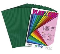 PLAY-CUT, Cartulina A4, 220 g/m2, color verde pino, 20 hojas, monocolor.