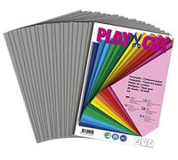 PLAY-CUT, Papel de color, A4, 130 g/m2, gris acero, 20 hojas, color liso