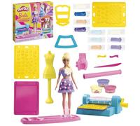 Play-Doh Barbie, Set de Juego Taller de Diseño, Creador de Ropa Personalizada para muñecas, Manualidades Infantiles, A Partir de 5 años