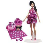 Play-Doh Barbie, Set Elegancia con Gemas y Cintas, CREA Ropa de muñecas con plastilina y Accesorios de Moda, Manualidades para niños y niñas a Partir de 5 años