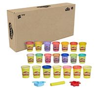 Play-Doh Bright 'n Happy - Set de 21 Botes de plastilina - Incluye plastilina Brillante y metálica