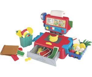 Play-Doh Caja registradora de Juguete para niños de 3 años en adelante con Divertidos Sonidos, Accesorios de Comida y 4 Colores no tóxicos (Hasbro 0)