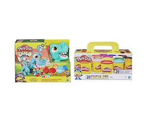 Play-Doh Crunchin T Rex (Hasbro F15045L1) & Pack 20 Botes (Hasbro A7924EUD)