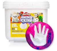 Play-Doh Cubo de arcilla blanca de secado al aire, 40 onzas, 5 arcillas de secado al aire en bolsas resellables, no requiere hornear, con guía de proyectos y almacenamiento portátil, escultura