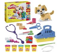Play-Doh Kit Veterinario - Set con Cachorro de Juguete, transportín, 10 Herramientas, 5 Colores
