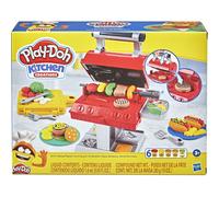 Play-Doh Kitchen Creations - Juego de parrilla y sellos para ni os de 3 a os en adelante con 6 colores de masa de modelado no t xica y 7 accesori