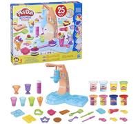 Play-Doh Kitchen Creations Twist N Serve - Juego de helado de 25 piezas con máquina de servir suave y 8 latas multicolor para niños a partir de 3 años