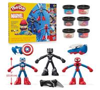 Play-Doh Marvel, Set de Figuras de Superhéroes de Juguete, Manualidades Infantiles con Plastilina, Niños y Niñas de 4 Años o Más