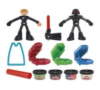 Play-Doh Star Wars, Moldea y CREA sables de luz, Set de Figuras de acción de 10 cm