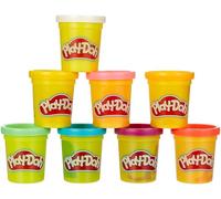Play-Doh Pack de 8 Botes Arcoíris, Plastilina de Colores Surtidos No Tóxica para Niños y Niñas de 2 Años o Más, Manualidades de Navidad Infantiles
