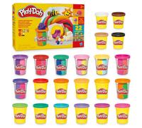 Play-Doh - Paquete de 22 colores surtidos, latas de 2 y 4 onzas de masa para modelar, juguetes preescolares para ni os de 2 a os en adelante (exc