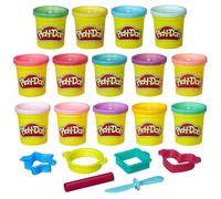 Play-Doh Sparkle and Bright - Paquete de 14 masas de modelado no t xicas (latas de 3 oz), sin dulces, juguetes y recuerdos de fiesta para Hallowe