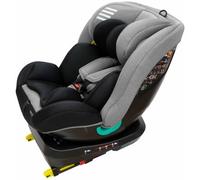 Play Four I-Size. Silla de coche bebé evolutiva giratoria 360º, de 40-135 cm (0-10 años) y contramarcha hasta 105cm con isofix, Grey Wings