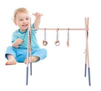 Play Gym - Juguete de juego plegable con marco de madera para recién nacidos, | Juguetes de desarrollo temprano para habitaciones de guardería | Habitación de recién nacidos, sala de estar, centro de