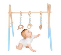 Play Gym, Wooden Activity Frame, Foldable Infant Toy Set,17.72 * 14.76 *