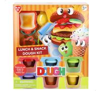 ColorBaby Play Juego de plastilina Comida, Juego de Roles, Chef, 6 Botes de Colores, Moldes Figuras, Herramientas moldear, Experiencia Segura, niños + 3 años (39620)