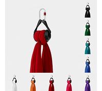 Play Juggling - Tejido aéreo + Gancho + Mosquetón con Cierre de securidad para Acrobacias aéreas y disciplinas aéreas, 100% poliéster - Certificado (09 Metros - Violeta)