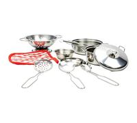 Play Kitchen Pots: Stainless Steel Cooking Utensils, Pretend Toy Playthings