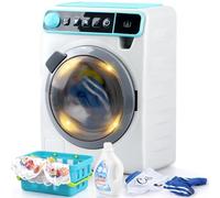 PLAY Lavadora Juguete Niño, Electrónica Lavadora Juguete con Sonidos Realistas, Ropa, cestas de Ropa y Accesorios de Limpieza, Juego De Lavandería para Niños 3 años