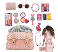 Play Makeup Set for Kids - Portable Fun Princess Pretend Handbag - Kids Wallet Set - for Stage Performance Indoor Outdoor Home Party Holiday Birthday New Year Vacation