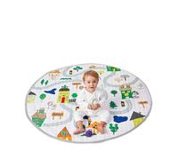 Play Mat Multi-Function Foldable Activity Mat Toy Organizer for Baby Child Toddler Colorful Cartoon Pattern (House)
